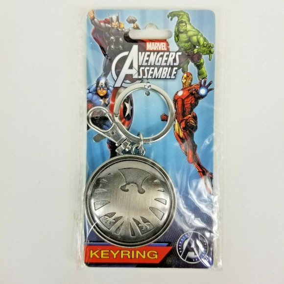 Marvel Avengers Assemble Keychain Logo Metal Keyring Monogram Key Chain New - Picture 3 of 12